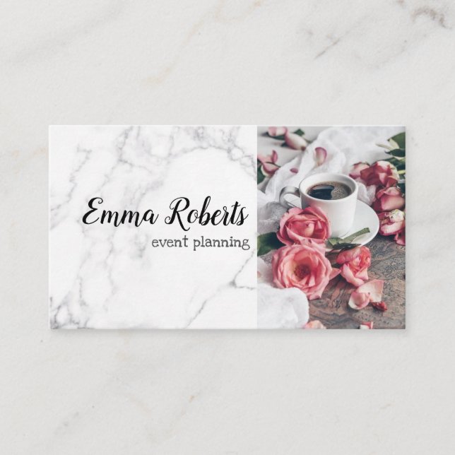 Carte De Visite Romantic Pink Old Rose Rustic Bussines Card (Devant)