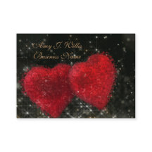 Romantique Elegant Classy Deux Coeurs Rouges Affai