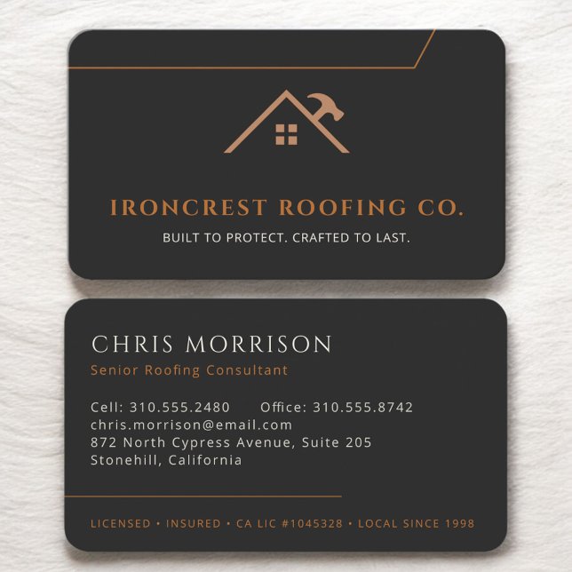 Carte De Visite Roofing Roofer Construction (Créateur téléchargé)