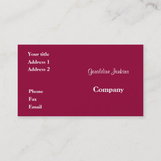 Carte De Visite rose
