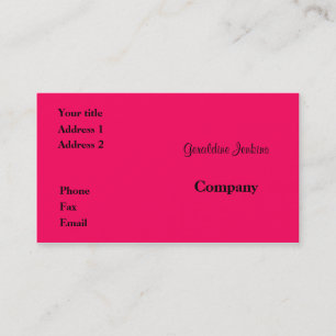 Carte De Visite rose