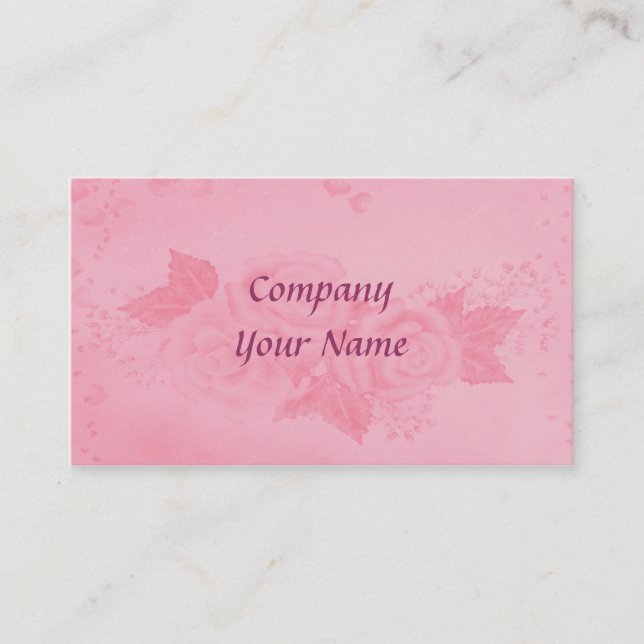 Carte De Visite Rose (Devant)