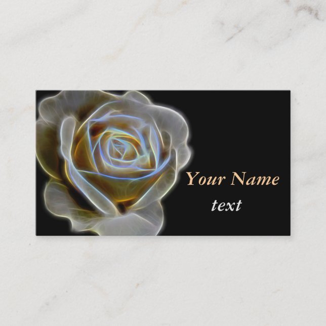 Carte De Visite rose 3D blanc (Devant)