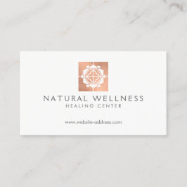 Carte De Visite Rose Abstrait Gold Floral Logo Wellness