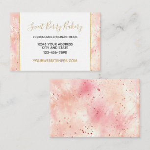 Carte De Visite Rose Abstrait Teint Rose