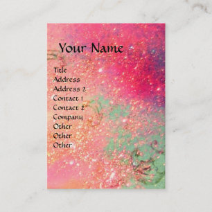 Carte De Visite rose ACCORDIONISTE