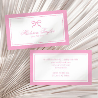 Carte De Visite Rose Ancien Argent Personnalisé Style Ancienne For