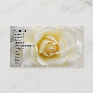 Carte De Visite Rose blanc