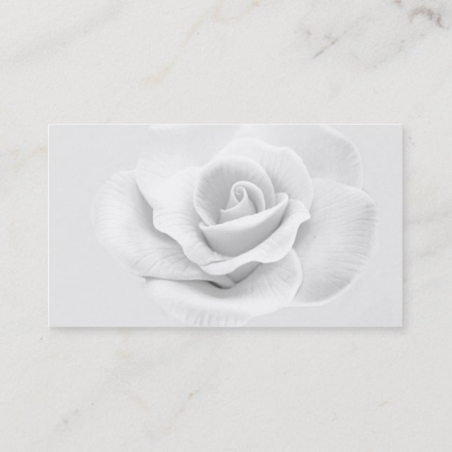 Carte de visite Rose blanche (Dos)