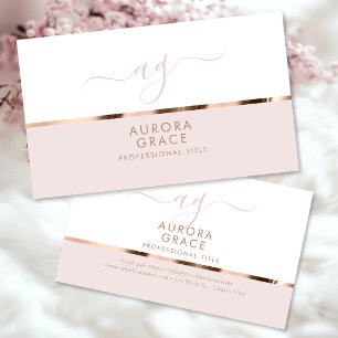 Carte De Visite Rose blanche Gold Serenity
