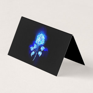 Carte De Visite Rose bleu brûlant