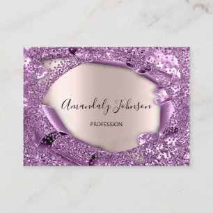 Carte De Visite Rose Blush Powder Pink Makeup Artist Planificateur