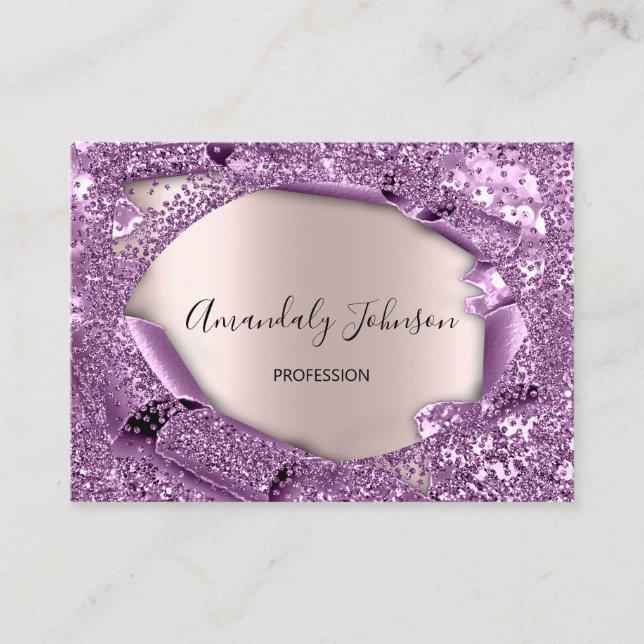 Carte De Visite Rose Blush Powder Pink Makeup Artist Planificateur (Devant)