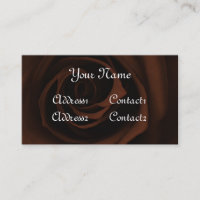 Carte de visite rose brun chocolat