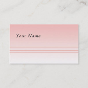 Carte De Visite Rose chaud. Conception élégante simple