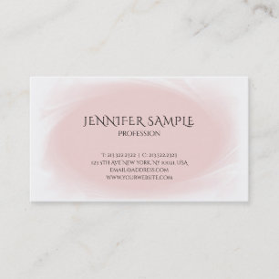 Carte De Visite Rose clair minimaliste moderne élégant sobre tenda