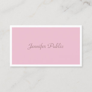 Carte De Visite Rose classique tendance Couleur moderne Design mod