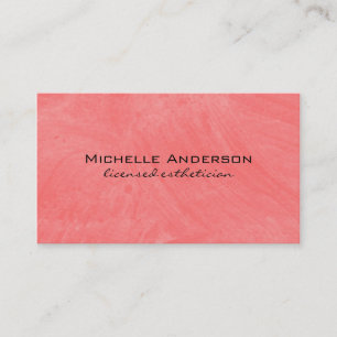 Carte De Visite Rose contemporain minimaliste