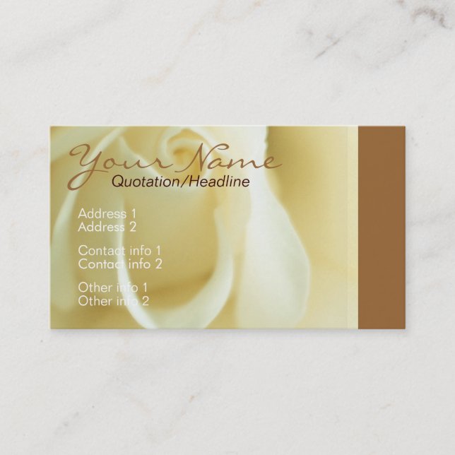 Carte de visite Rose Creme (Devant)