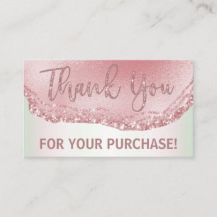Carte De Visite Rose d'achat de Merci d'or