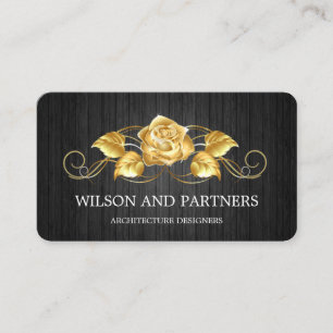 Carte de visite rose de concepteur de l'or 3D noir