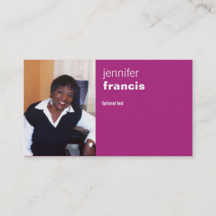 Carte de visite rose de croisement