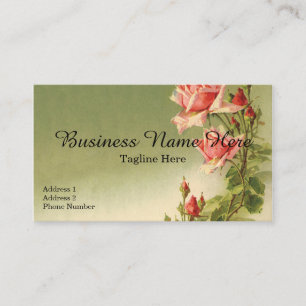 Carte De Visite Rose de jardin victorienne rose vintage de la Sain