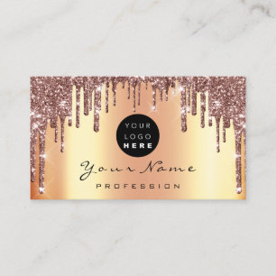 Carte De Visite Rose de logo personnalisé du planificateur d'événe