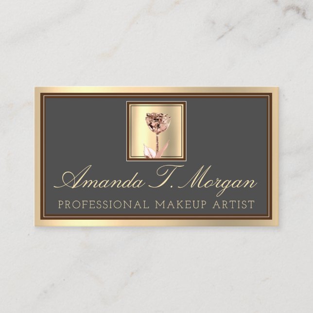 Carte De Visite Rose de maquillage de l'organisateur d'événements  (Devant)