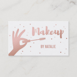 Carte de visite Rose de maquillage d'or de Faux