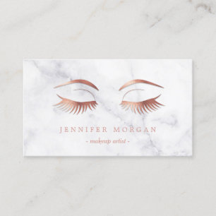 Carte De Visite Rose de marbre Gold Eyelash Eyebrow
