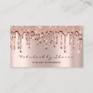 Carte De Visite Rose de Parties scintillant de maquillage Artiste 