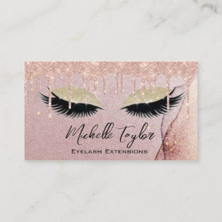 Carte De Visite Rose de Parties scintillant de maquillage Artiste 
