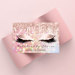 Carte De Visite Rose de Parties scintillant roses Eyelash Artiste 