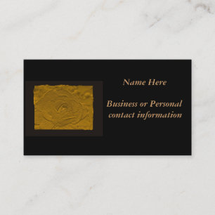 Carte de visite rose de relief par or de sembler