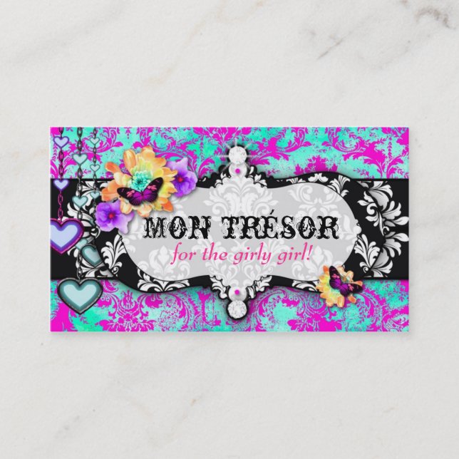 Carte De Visite Rose de turquoise de la CHROMATOGRAPHIE GAZEUSE | (Devant)