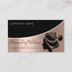 Carte De Visite Rose d'extension de coiffeur professionnel