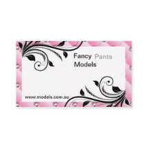 Carte de visite rose diamant