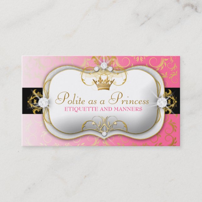 Carte De Visite rose divin d'or de 311-Ciao Bella (Devant)