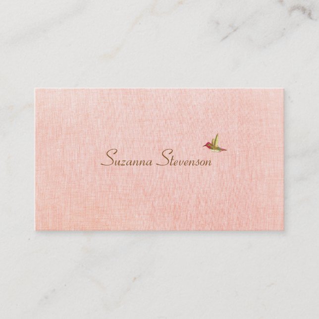 Carte de visite rose Elegance Simple (Devant)