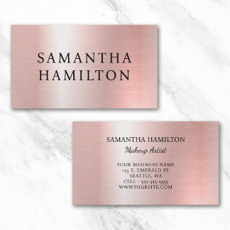 Carte De Visite Rose et or rose Glam