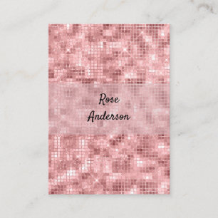 Carte De Visite Rose étincelant or rose luxueux Étincelant Girly