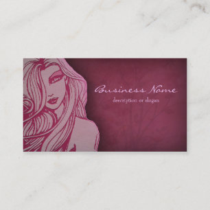 Carte de visite rose foncé pour femme élégante