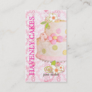 Carte De Visite Rose + Gâteau de mariage de