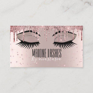 Carte De Visite Rose Gold Artist Blush Maquillage Lashes Parties s