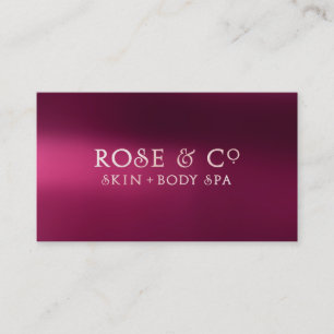 Carte De Visite Rose Gold Blush Bourgogne Ombres Glam fraise