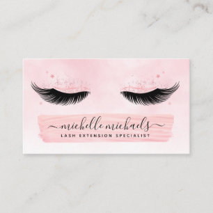 Carte De Visite Rose Gold Blush EyeLashes
