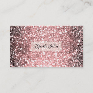 Carte De Visite Rose Gold Éclairage Parties scintillant Beauté éti