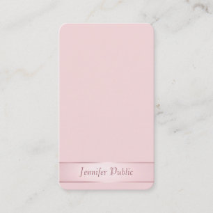Carte De Visite Rose Gold Élégant Script Calligraphie Moderne