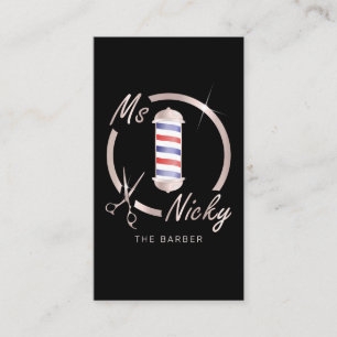 Carte De Visite Rose Gold Mme Nicky Le Barber